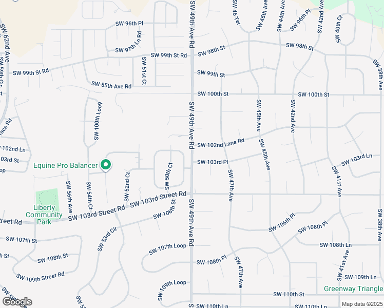 map of restaurants, bars, coffee shops, grocery stores, and more near 10282 Southwest 49th Avenue in Ocala