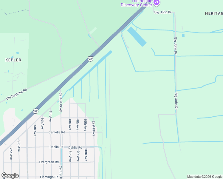 map of restaurants, bars, coffee shops, grocery stores, and more near 2435 12th Avenue in DeLand
