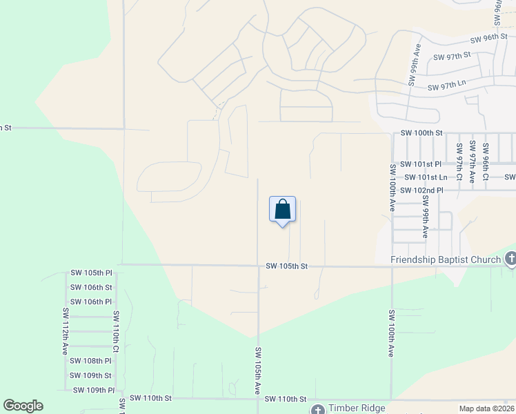 map of restaurants, bars, coffee shops, grocery stores, and more near Southwest 105th Avenue in Ocala