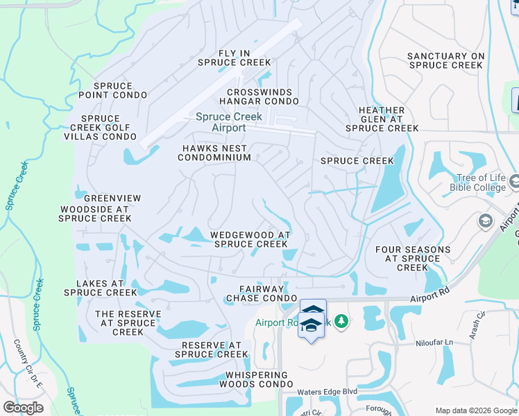 map of restaurants, bars, coffee shops, grocery stores, and more near 1886 Royal Lytham Court in Port Orange