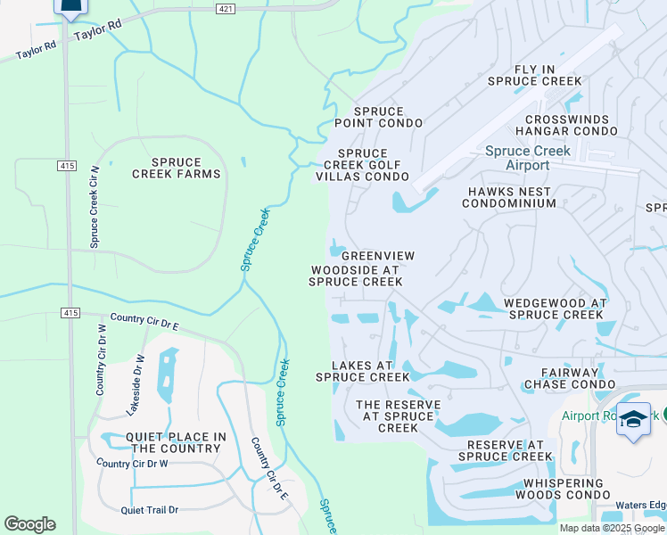 map of restaurants, bars, coffee shops, grocery stores, and more near 1922 Whisperwood Way in Port Orange