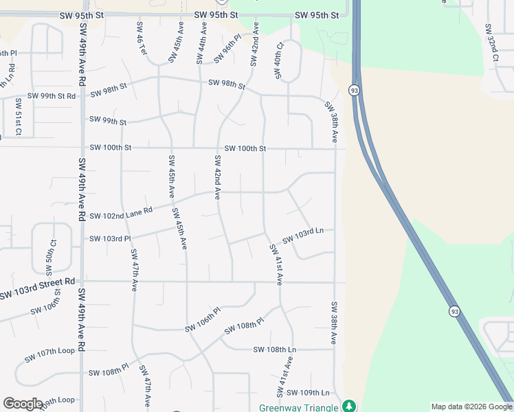 map of restaurants, bars, coffee shops, grocery stores, and more near 10226 Southwest 41st Avenue in Ocala