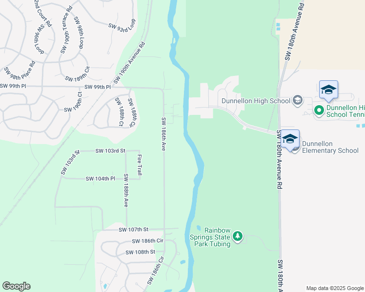 map of restaurants, bars, coffee shops, grocery stores, and more near 10273 Southwest 186th Avenue in Dunnellon