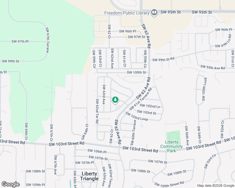 map of restaurants, bars, coffee shops, grocery stores, and more near 6203 Southwest 102nd Street Road in Ocala