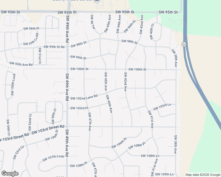 map of restaurants, bars, coffee shops, grocery stores, and more near 4484 Southwest 102nd Lane Road in Ocala