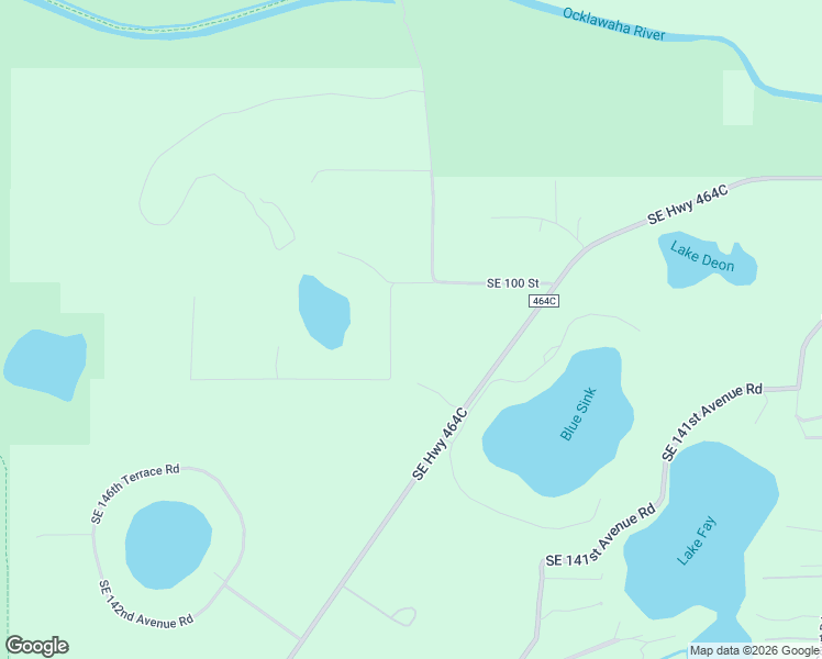 map of restaurants, bars, coffee shops, grocery stores, and more near 15000 Southeast 100 Street in Ocklawaha