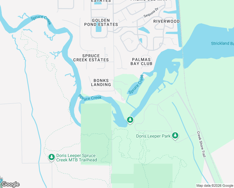 map of restaurants, bars, coffee shops, grocery stores, and more near 6327 Spruce Creek Road in Port Orange