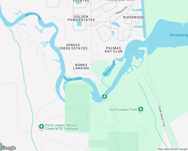map of restaurants, bars, coffee shops, grocery stores, and more near 6327 Spruce Creek Road in Port Orange