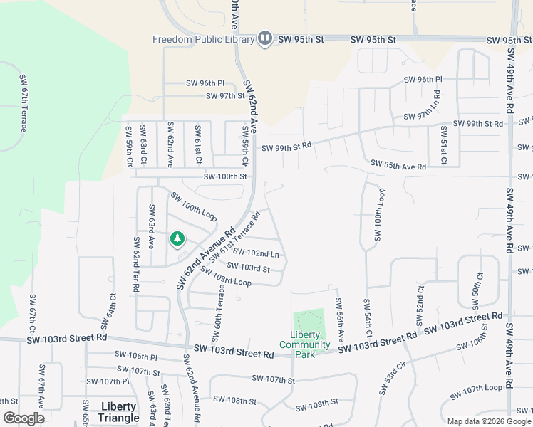 map of restaurants, bars, coffee shops, grocery stores, and more near 5848 Southwest 103rd Loop in Ocala