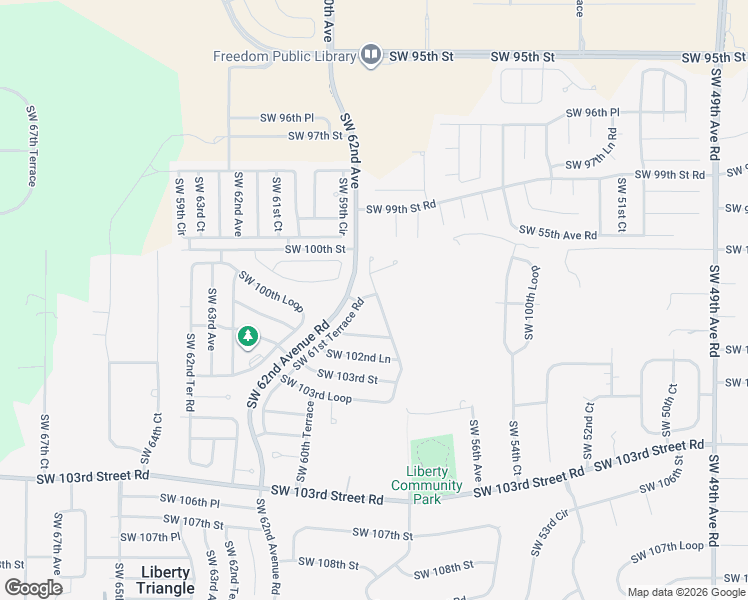 map of restaurants, bars, coffee shops, grocery stores, and more near 5848 Southwest 103rd Loop in Ocala