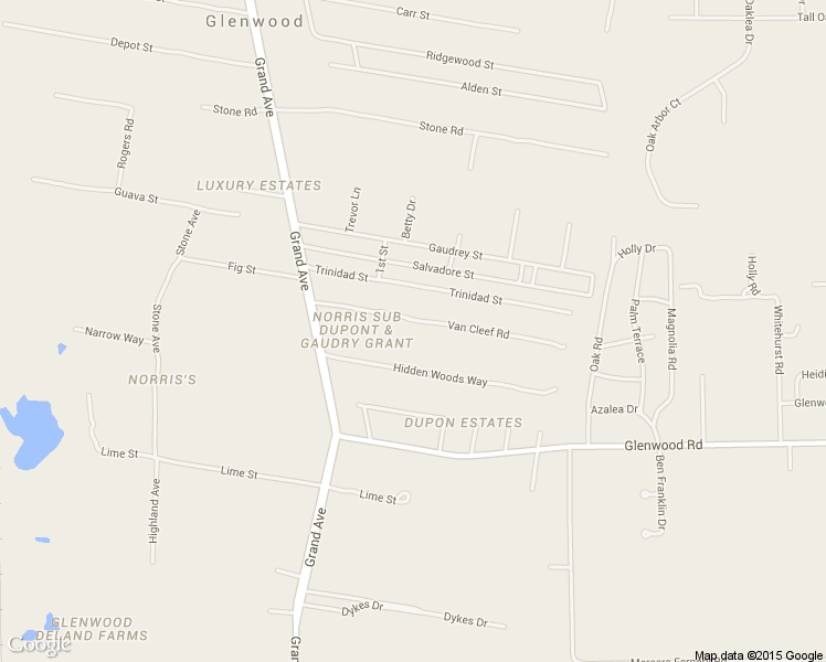 map of restaurants, bars, coffee shops, grocery stores, and more near 1840 Van Cleef Road in DeLand