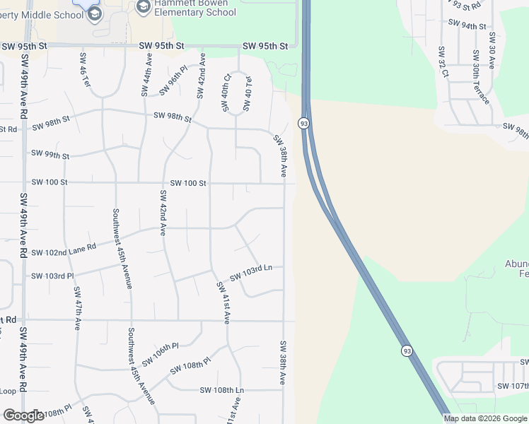 map of restaurants, bars, coffee shops, grocery stores, and more near 3874 Southwest 102nd Lane Road in Ocala