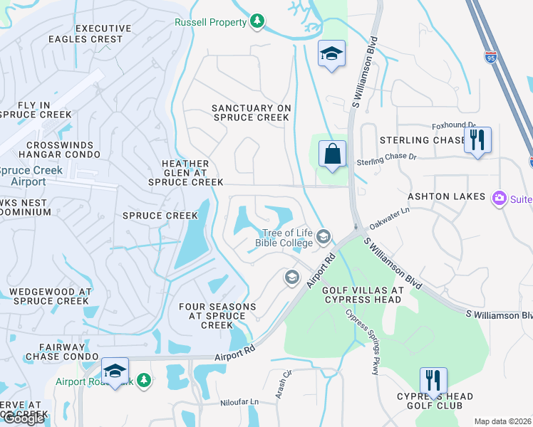 map of restaurants, bars, coffee shops, grocery stores, and more near 6067 Sabal Crossing Court in Port Orange