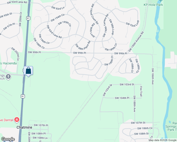 map of restaurants, bars, coffee shops, grocery stores, and more near 19340 Southwest 101st Place Road in Dunnellon