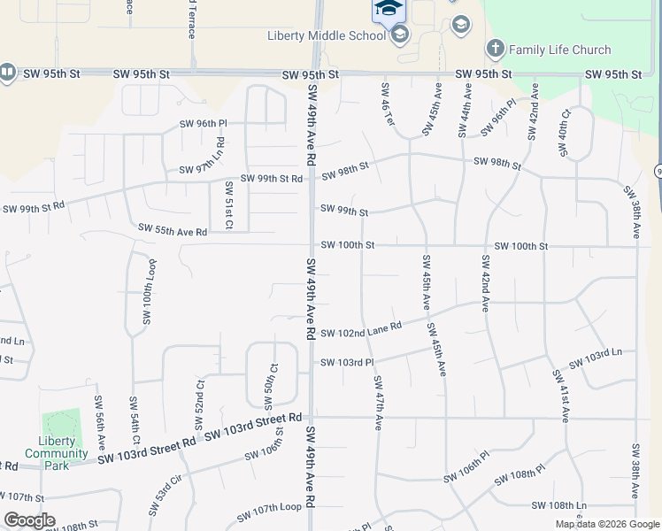 map of restaurants, bars, coffee shops, grocery stores, and more near 4864 Southwest 100th Lane in Ocala