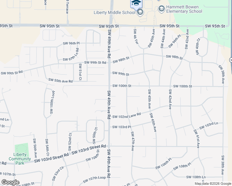 map of restaurants, bars, coffee shops, grocery stores, and more near 4864 Southwest 100th Lane in Ocala