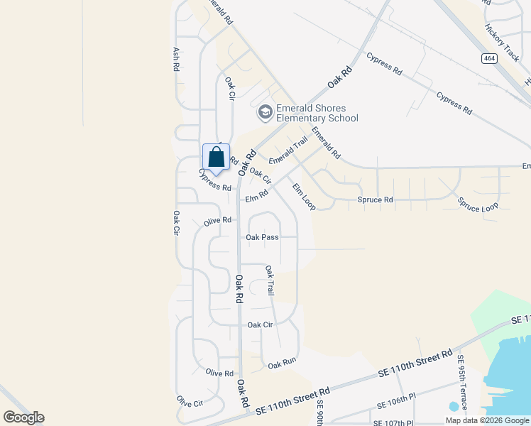 map of restaurants, bars, coffee shops, grocery stores, and more near 8 Elm Road in Ocala