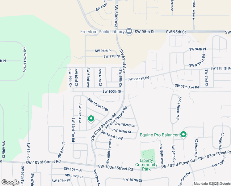 map of restaurants, bars, coffee shops, grocery stores, and more near 9865 Southwest 59th Circle in Ocala