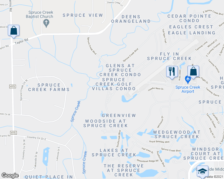 map of restaurants, bars, coffee shops, grocery stores, and more near 1895 Sea Grape Way in Port Orange