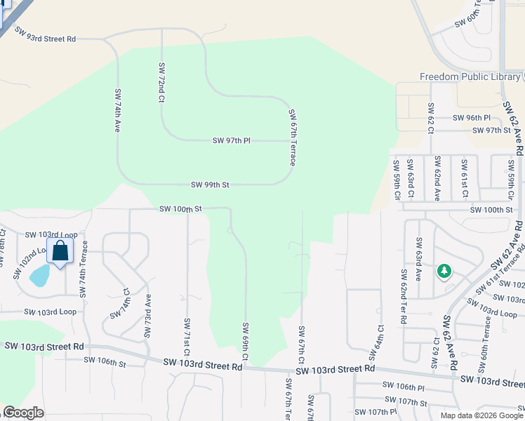 map of restaurants, bars, coffee shops, grocery stores, and more near 6850 Southwest 99th Street in Ocala