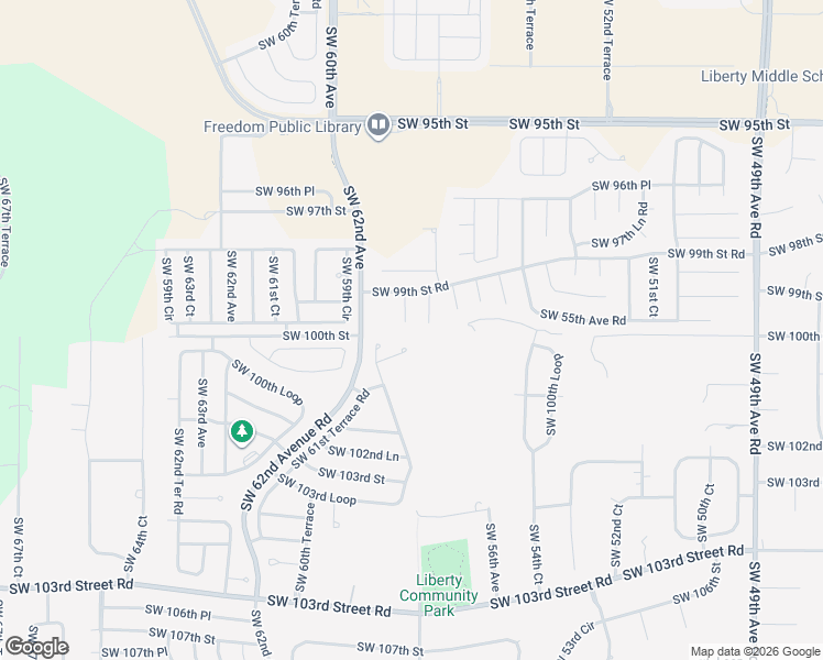 map of restaurants, bars, coffee shops, grocery stores, and more near 9962 Southwest 57th Court in Ocala