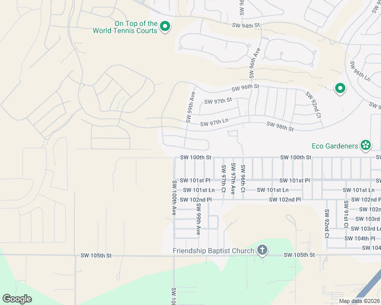 map of restaurants, bars, coffee shops, grocery stores, and more near 9887 Southwest 99th Loop in Ocala