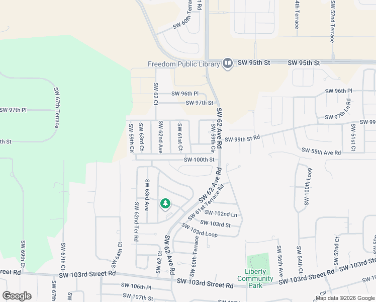 map of restaurants, bars, coffee shops, grocery stores, and more near 9865 Southwest 59th Circle in Ocala