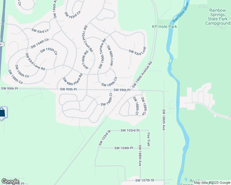 map of restaurants, bars, coffee shops, grocery stores, and more near 19025 Southwest 100 Place in Dunnellon