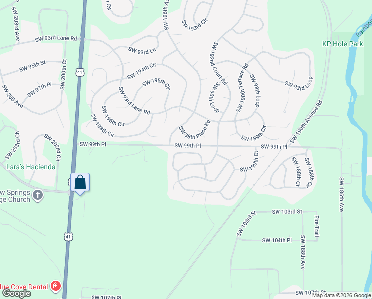 map of restaurants, bars, coffee shops, grocery stores, and more near 9935 Southwest 194th Court in Dunnellon