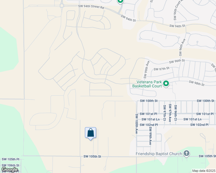 map of restaurants, bars, coffee shops, grocery stores, and more near 10228 Southwest 100th Street in Ocala