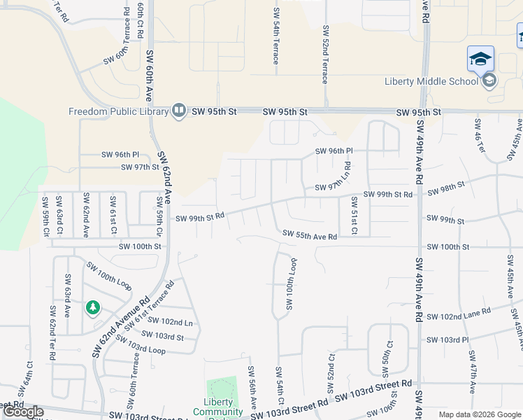map of restaurants, bars, coffee shops, grocery stores, and more near 9875 Southwest 55th Court in Ocala