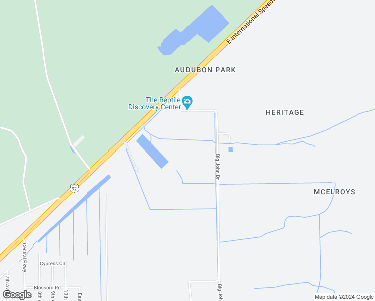map of restaurants, bars, coffee shops, grocery stores, and more near 2740 Big John Drive in DeLand
