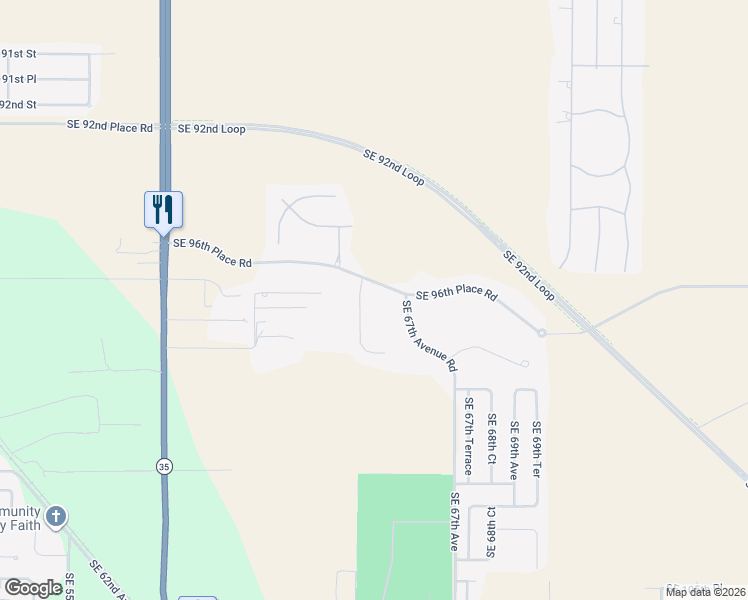 map of restaurants, bars, coffee shops, grocery stores, and more near 6589 SE 96th Place Rd in Belleview