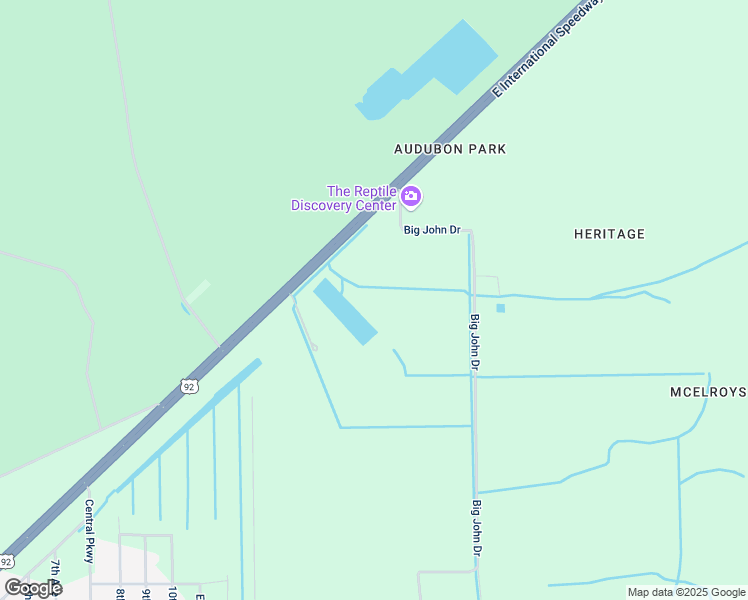 map of restaurants, bars, coffee shops, grocery stores, and more near 2740 Big John Drive in DeLand