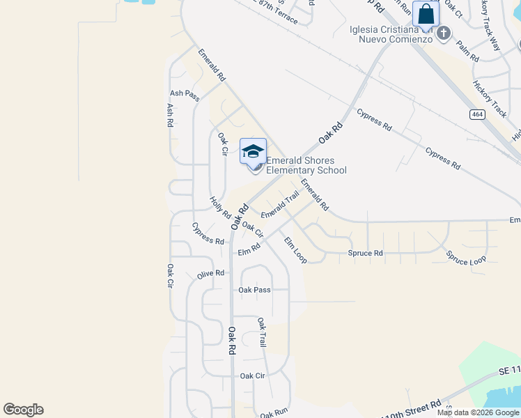 map of restaurants, bars, coffee shops, grocery stores, and more near 7 Emerald Trail in Ocala