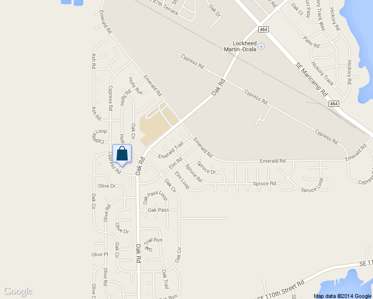 map of restaurants, bars, coffee shops, grocery stores, and more near 37 Elm Road in Ocala