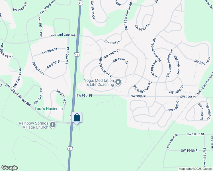 map of restaurants, bars, coffee shops, grocery stores, and more near 9786 Southwest 196th Circle in Dunnellon