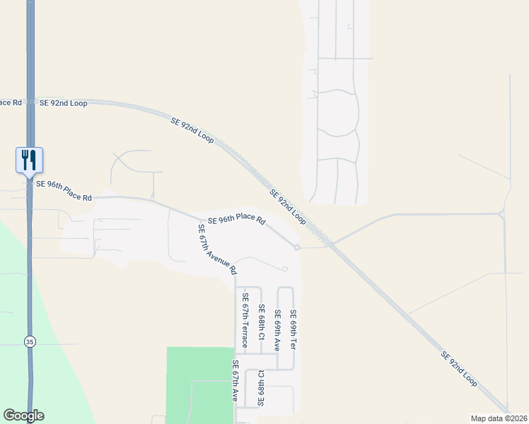 map of restaurants, bars, coffee shops, grocery stores, and more near 6827 Southeast 96th Place Road in Belleview