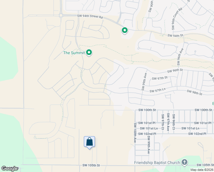 map of restaurants, bars, coffee shops, grocery stores, and more near 10228 Southwest 100th Street in Ocala