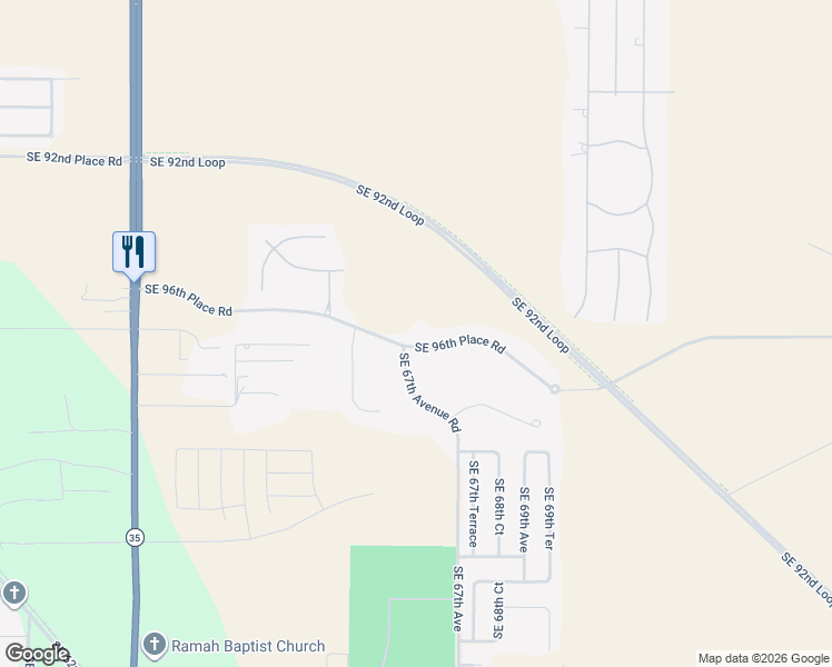 map of restaurants, bars, coffee shops, grocery stores, and more near 6589 Southeast 96th Place Road in Belleview