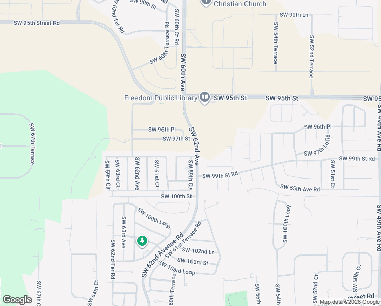 map of restaurants, bars, coffee shops, grocery stores, and more near 5947 Southwest 98th Street Road in Ocala