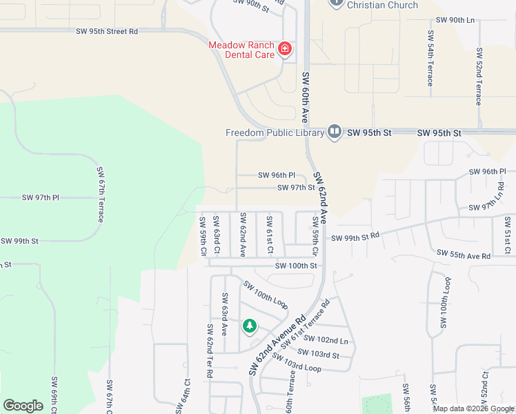 map of restaurants, bars, coffee shops, grocery stores, and more near 6143 Southwest 98th Loop in Ocala