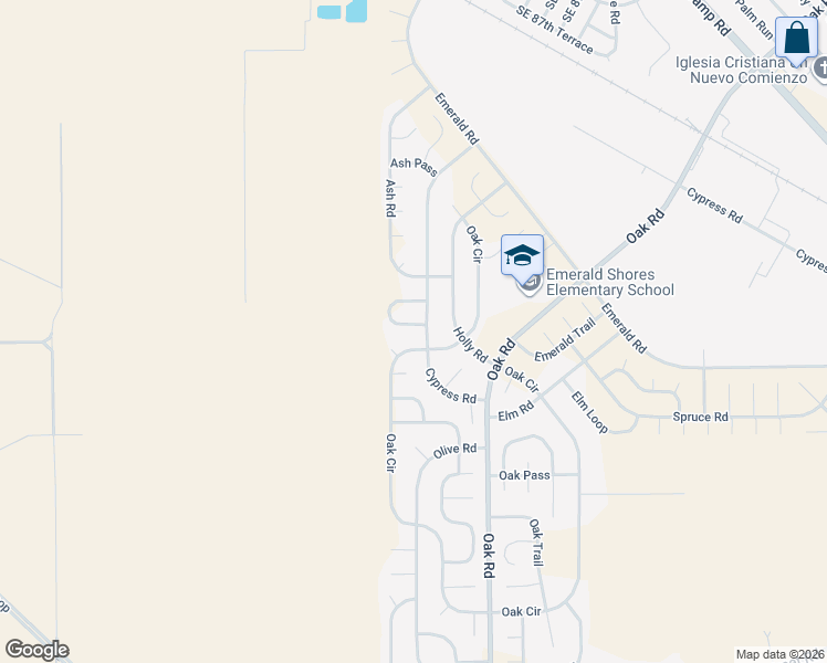 map of restaurants, bars, coffee shops, grocery stores, and more near 195 Oak Circle in Ocala