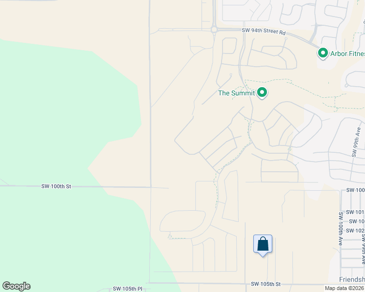 map of restaurants, bars, coffee shops, grocery stores, and more near Southwest 100th Street in Ocala