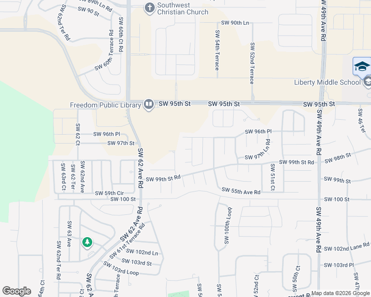map of restaurants, bars, coffee shops, grocery stores, and more near 9792 Southwest 56th Circle in Ocala
