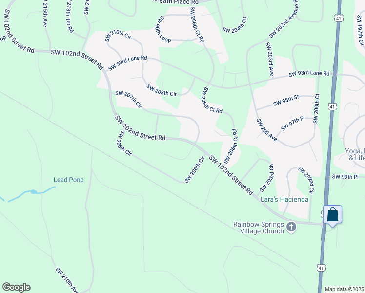 map of restaurants, bars, coffee shops, grocery stores, and more near 20805 Southwest 102nd Street Road in Dunnellon