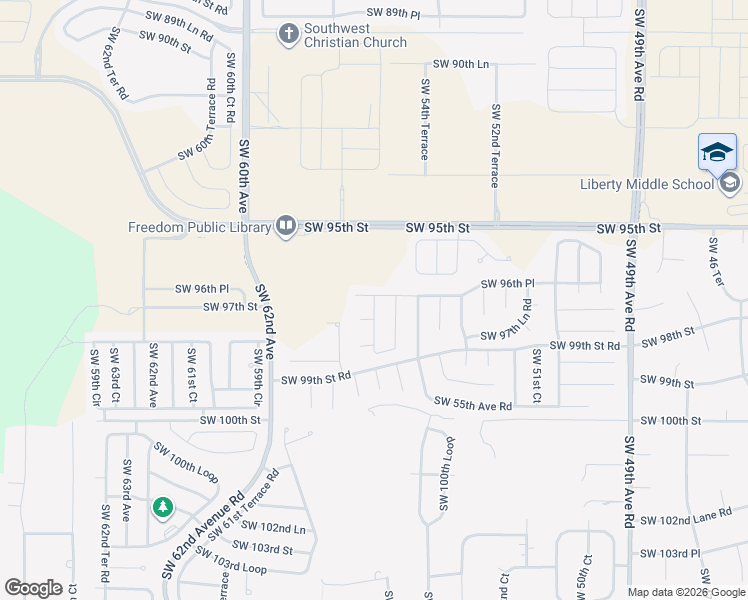 map of restaurants, bars, coffee shops, grocery stores, and more near 9718 Southwest 56th Circle in Ocala