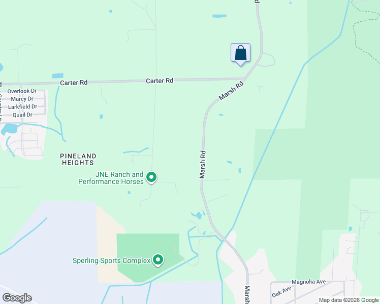 map of restaurants, bars, coffee shops, grocery stores, and more near 2930 Marsh Road in DeLand