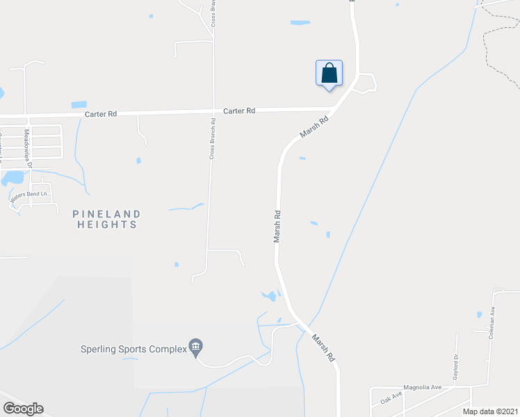 map of restaurants, bars, coffee shops, grocery stores, and more near 2930 Marsh Rd in DeLand