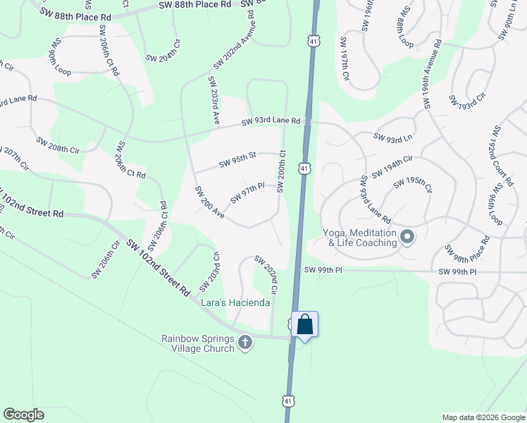 map of restaurants, bars, coffee shops, grocery stores, and more near 9825 Southwest 202nd Avenue Road in Dunnellon